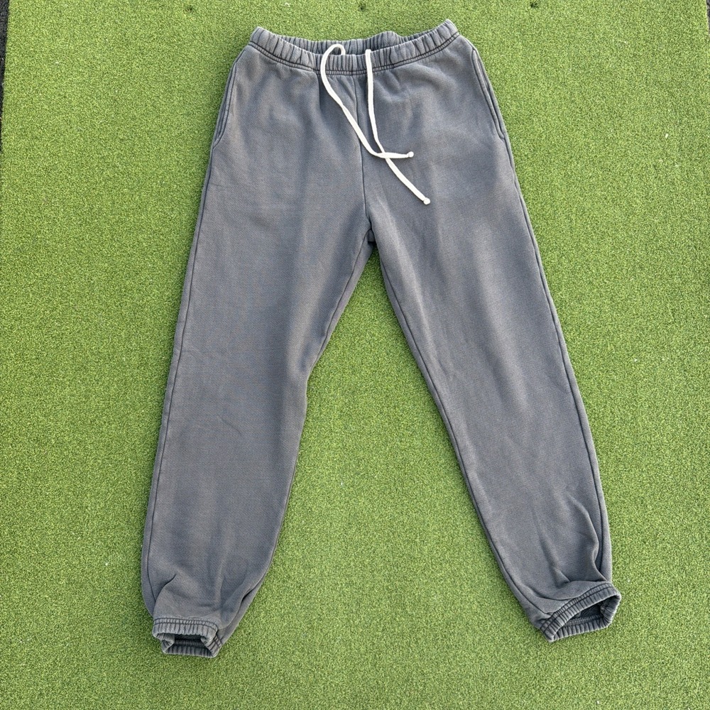Les Tien Gray Classic Sweatpants Men Small Heavyweight Fleece Cotton USA Made